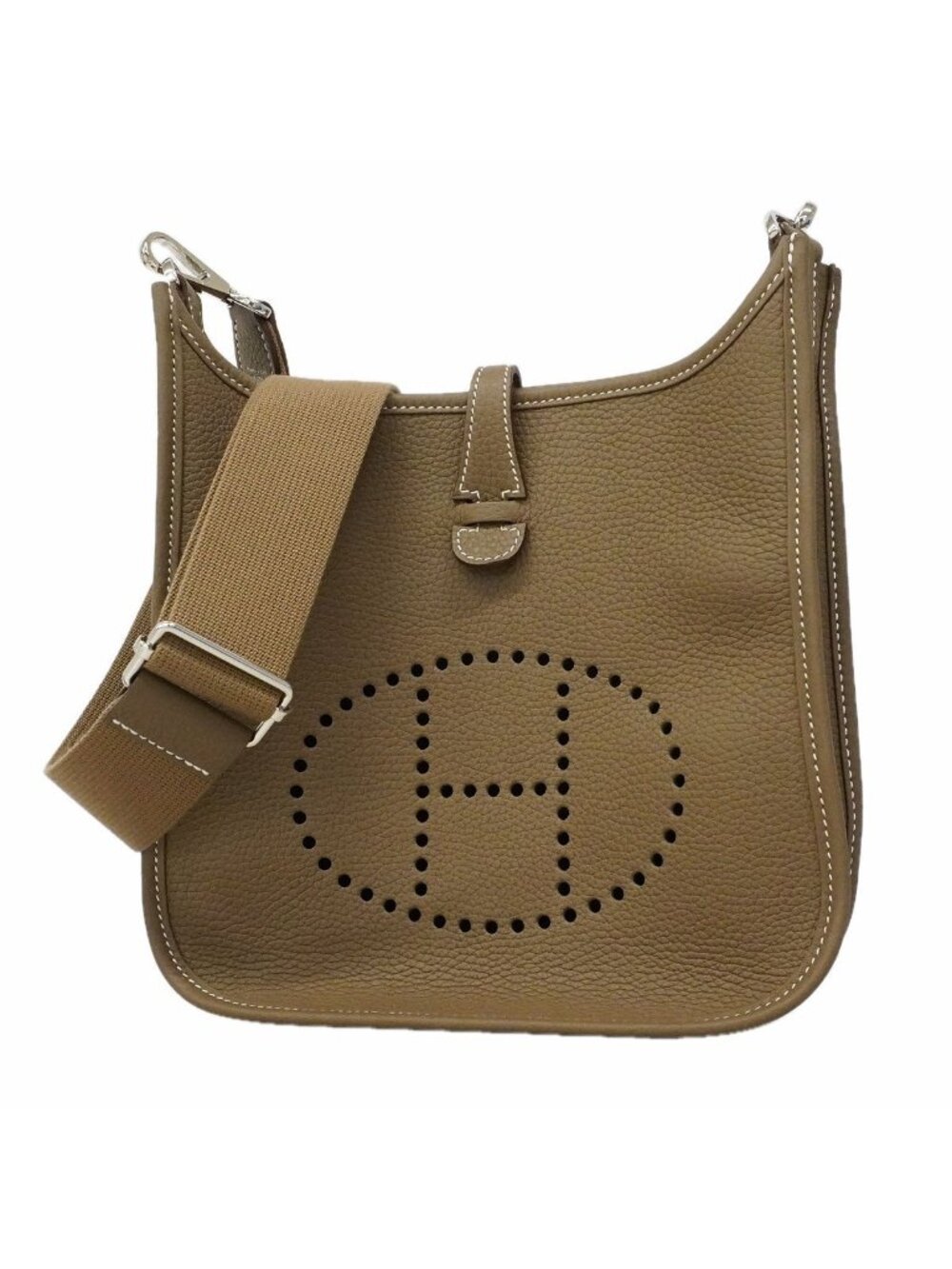 Hermes Shoulder Bag Evelyne 23 Taurillon Clemence Etoile Silver